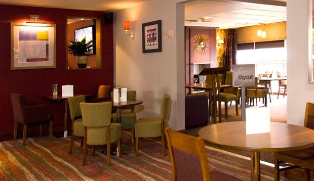 Restaurant area at Premier Inn Manchester City Centre (Deansgate Locks) hotel